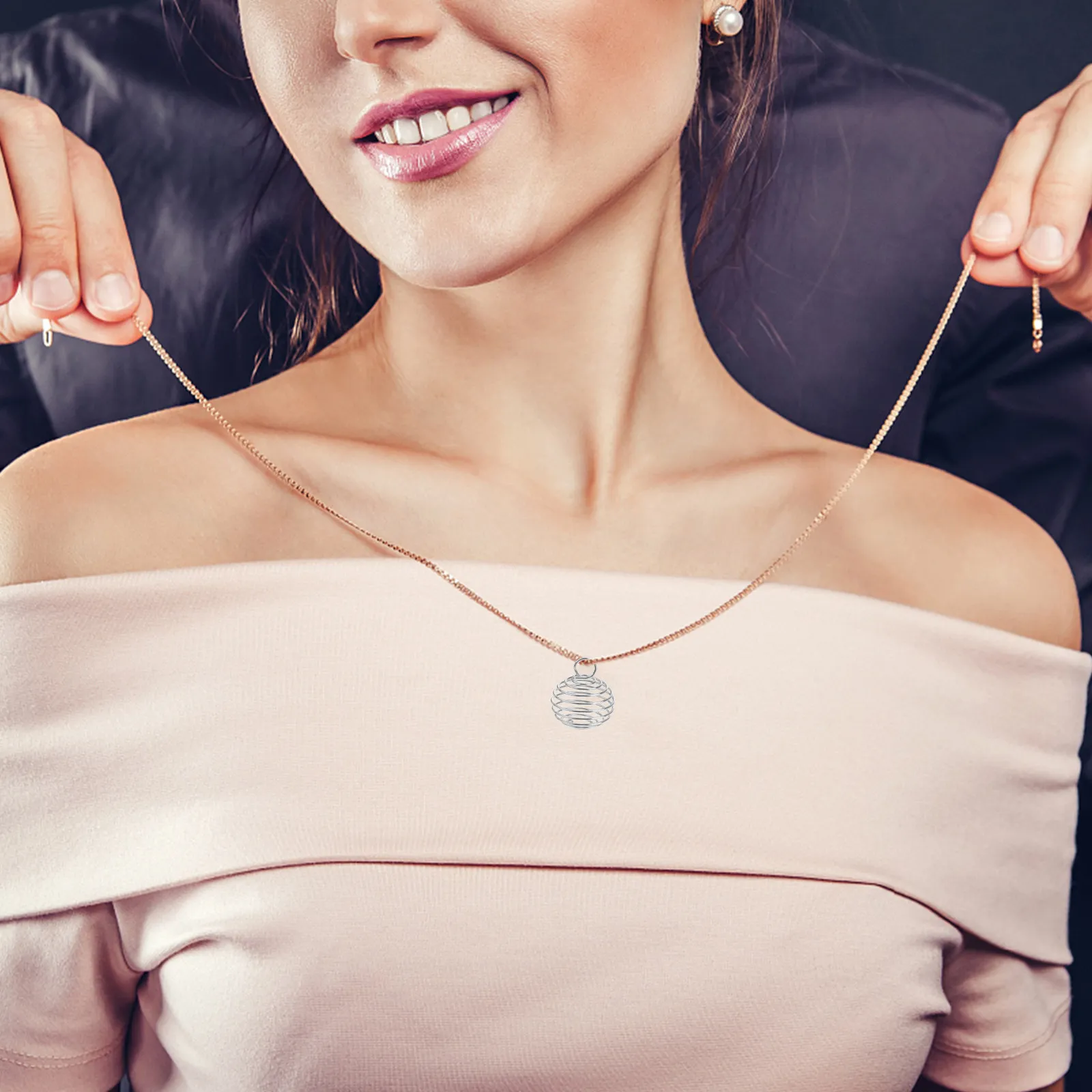 

30Pcs Spiral Bead Cages Pendants 15x14mm 25x20mm 30x25mm Silver Plated Alloy DIY Jewelry Making Accessories Aromatherapy Craft