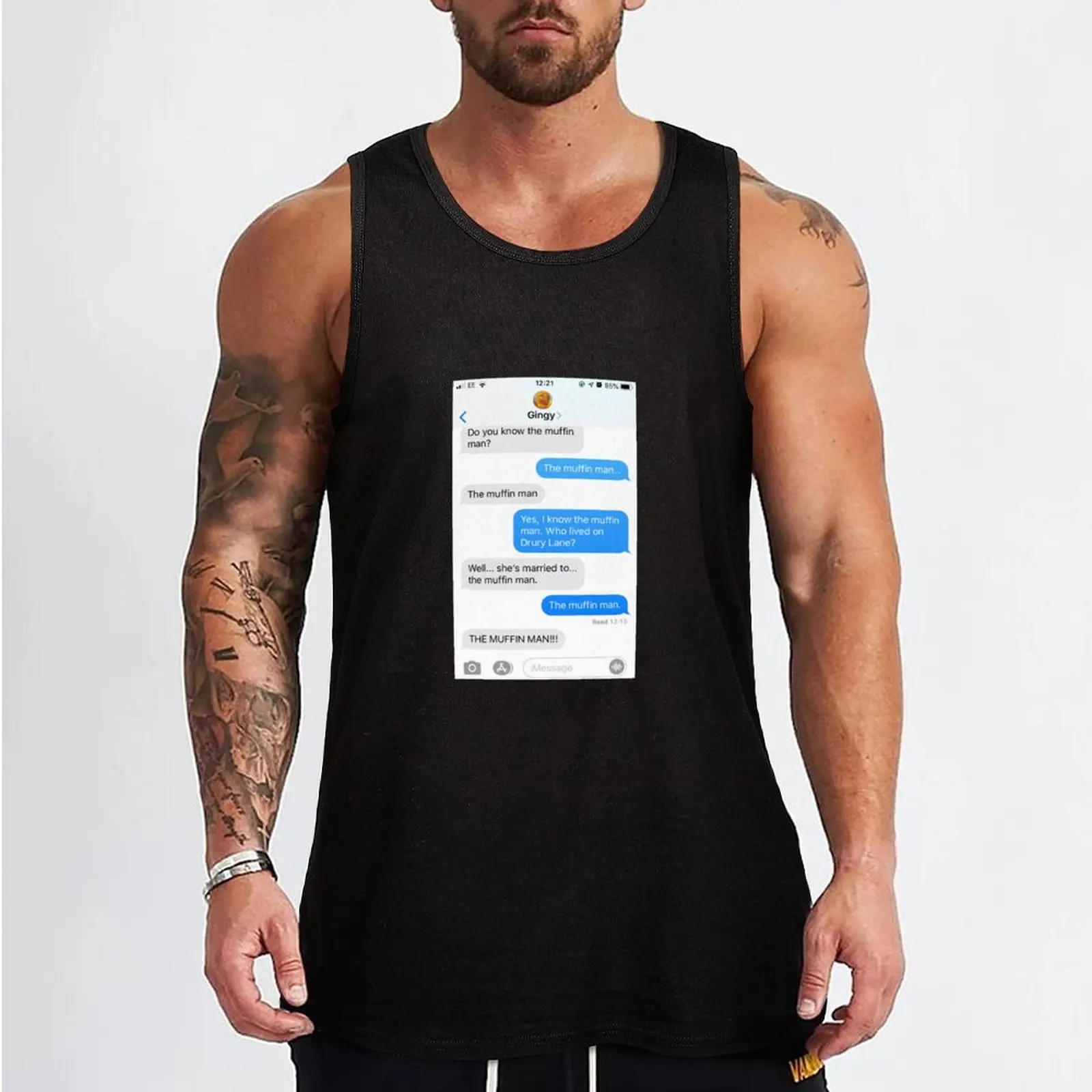 Do you know the muffin man? Tank Top Bodybuilding shirt Men's clothes Men's gym clothing bodybuilding men