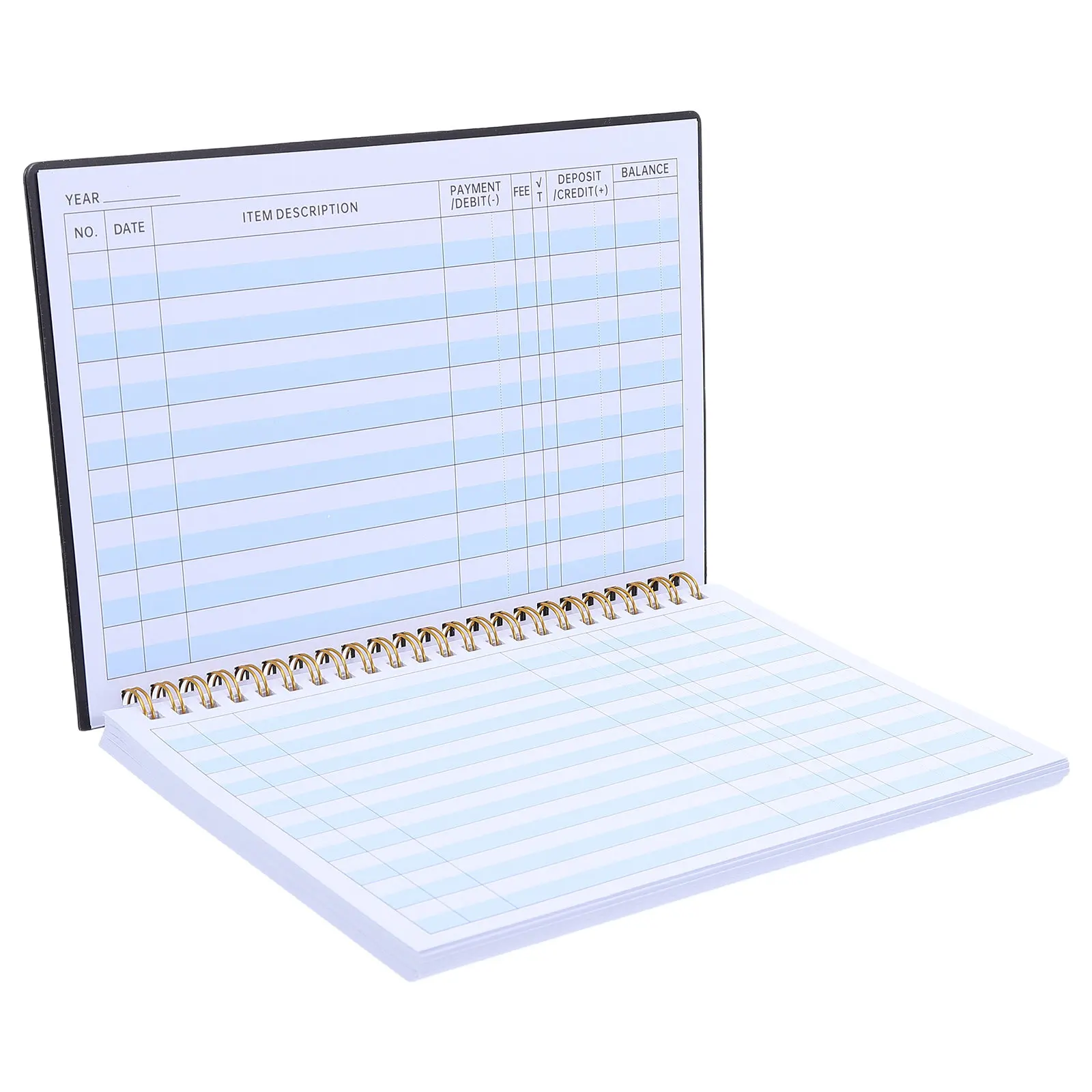 check-register-savings-account-booklet-black-60-pages-personal-transaction-register-checkbook-ledger