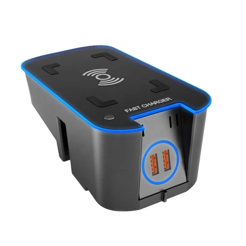 

QI Wireless Charger Interior Modification Fast Phone Charging Plate 2021-2018 for Volvo XC90 XC60 S90 V90 Accessories