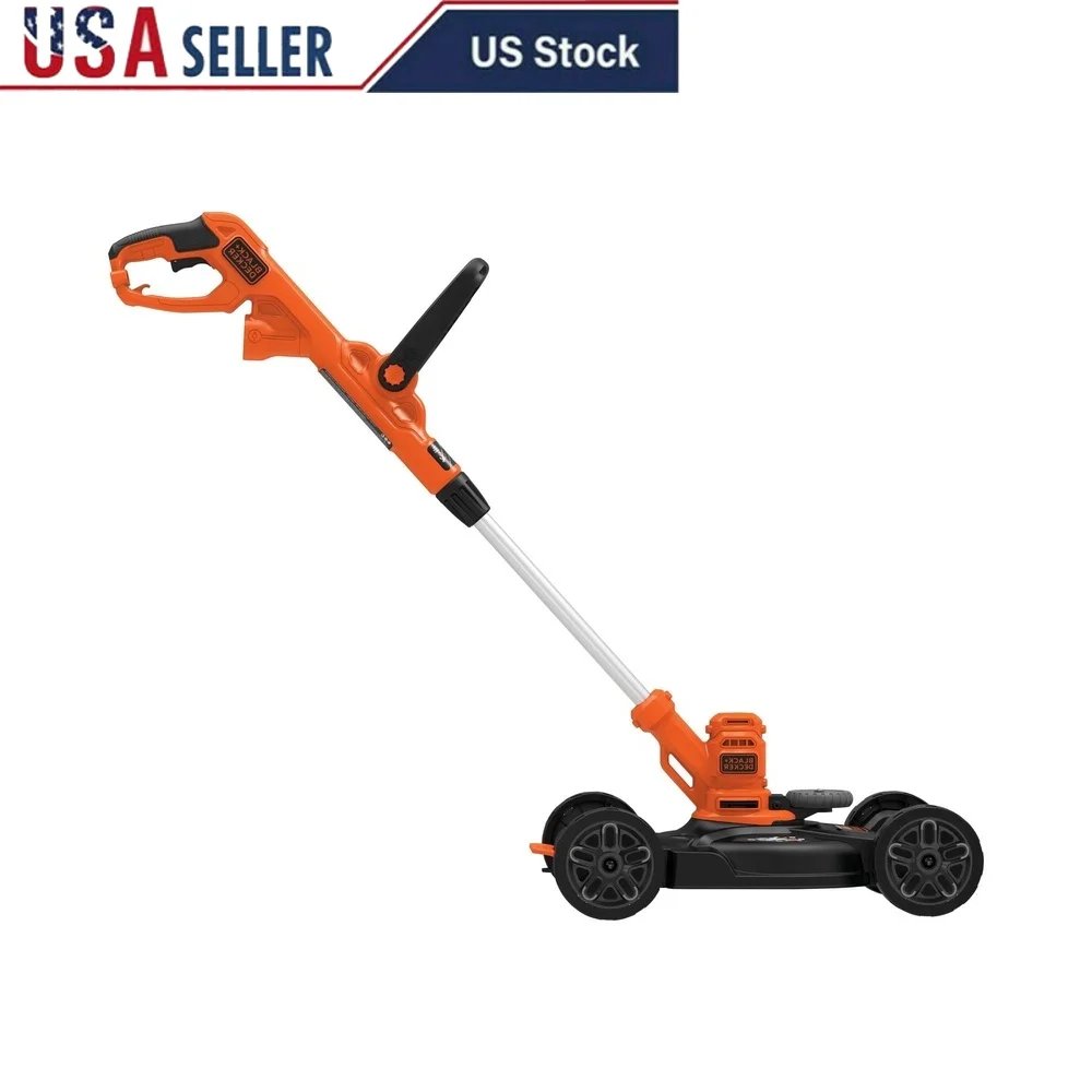 

3 In 1 Electric Lawn Mower String Trimmer Edger Corded Lightweight Automatic Feed Compact Design Unlimited Runtime