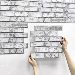 10 Pcs 3D Wall Panel Peel and Stick, 3D Brick Wall Sticker, Kitchen Adhesive Sticker, Tiles Stickers Waterproof
