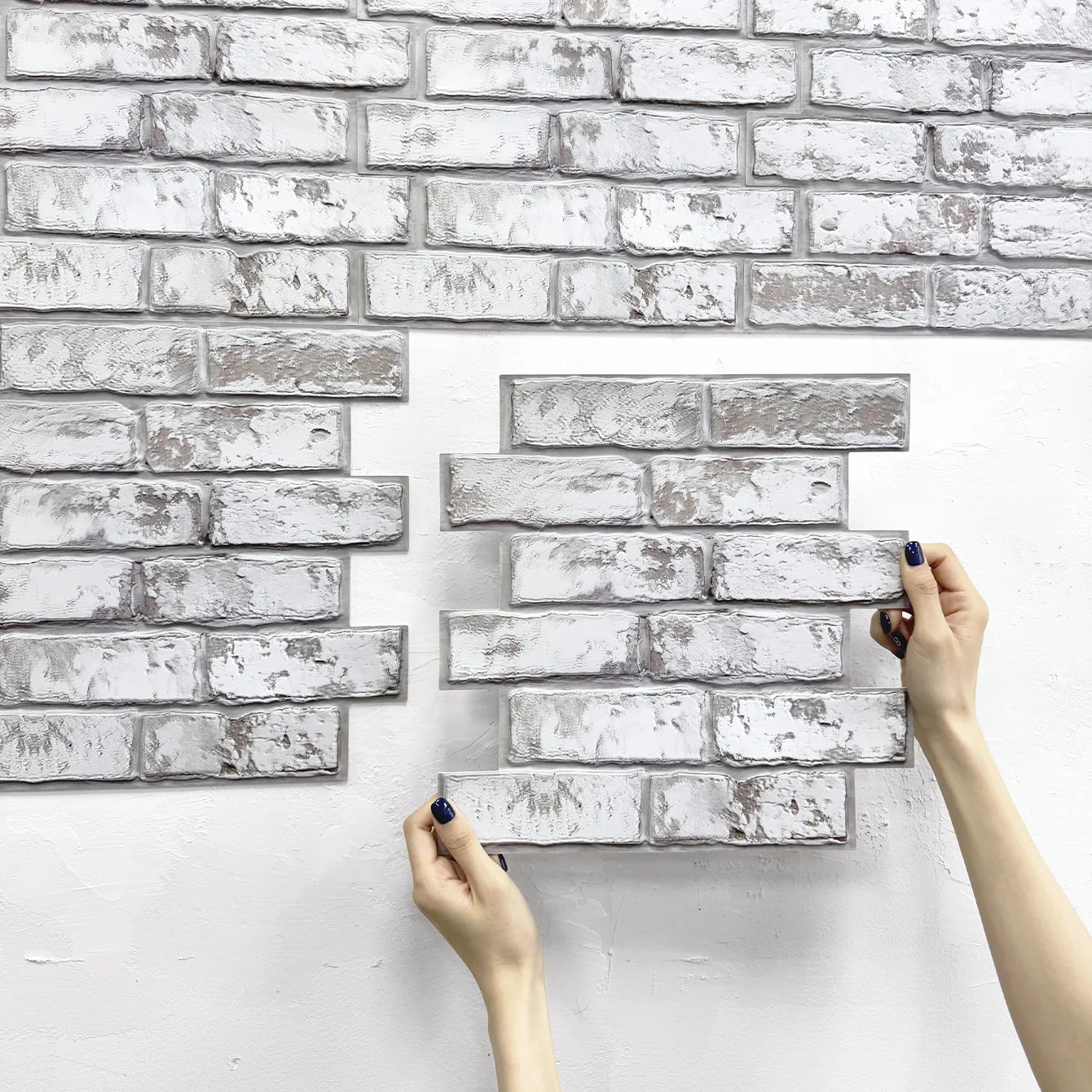 10-częściowy panel ścienny 3D Peel and Stick, naklejka ścienna 3D z cegły, naklejka samoprzylepna do kuchni, naklejki na płytki wodoodporne