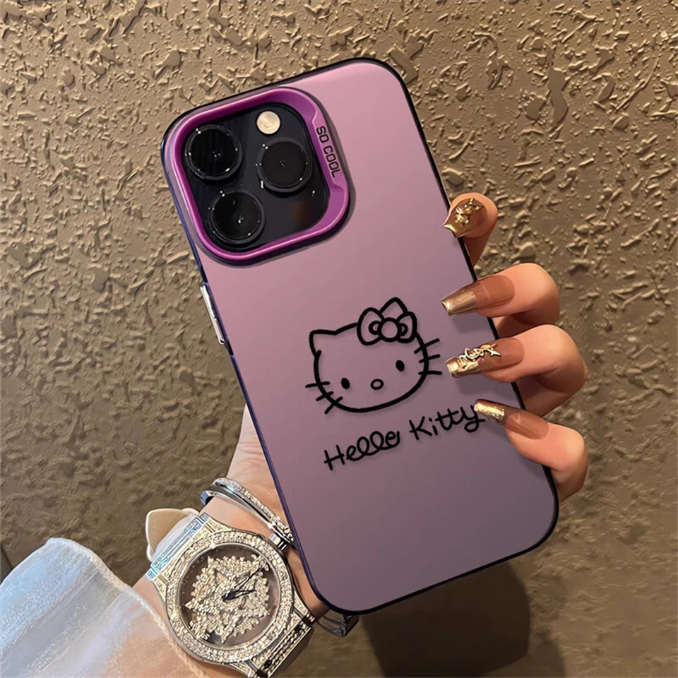 Cute Original Hello Kitty Phone Case for Samsung A73 A72 A55 A54 A53 A35 A34 A33 A32 A30 A24 A23 A22 A14 A05 4G 5G Matte Cover