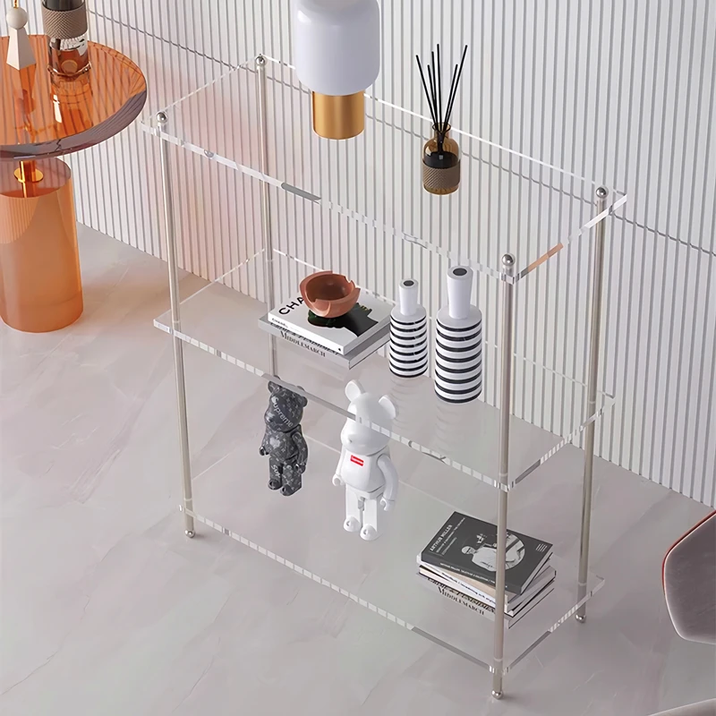 

High-Transparency Acrylic Storage Rack Multi-Layer Rolling Organizer Ins-Style Cosmetic Display Stand