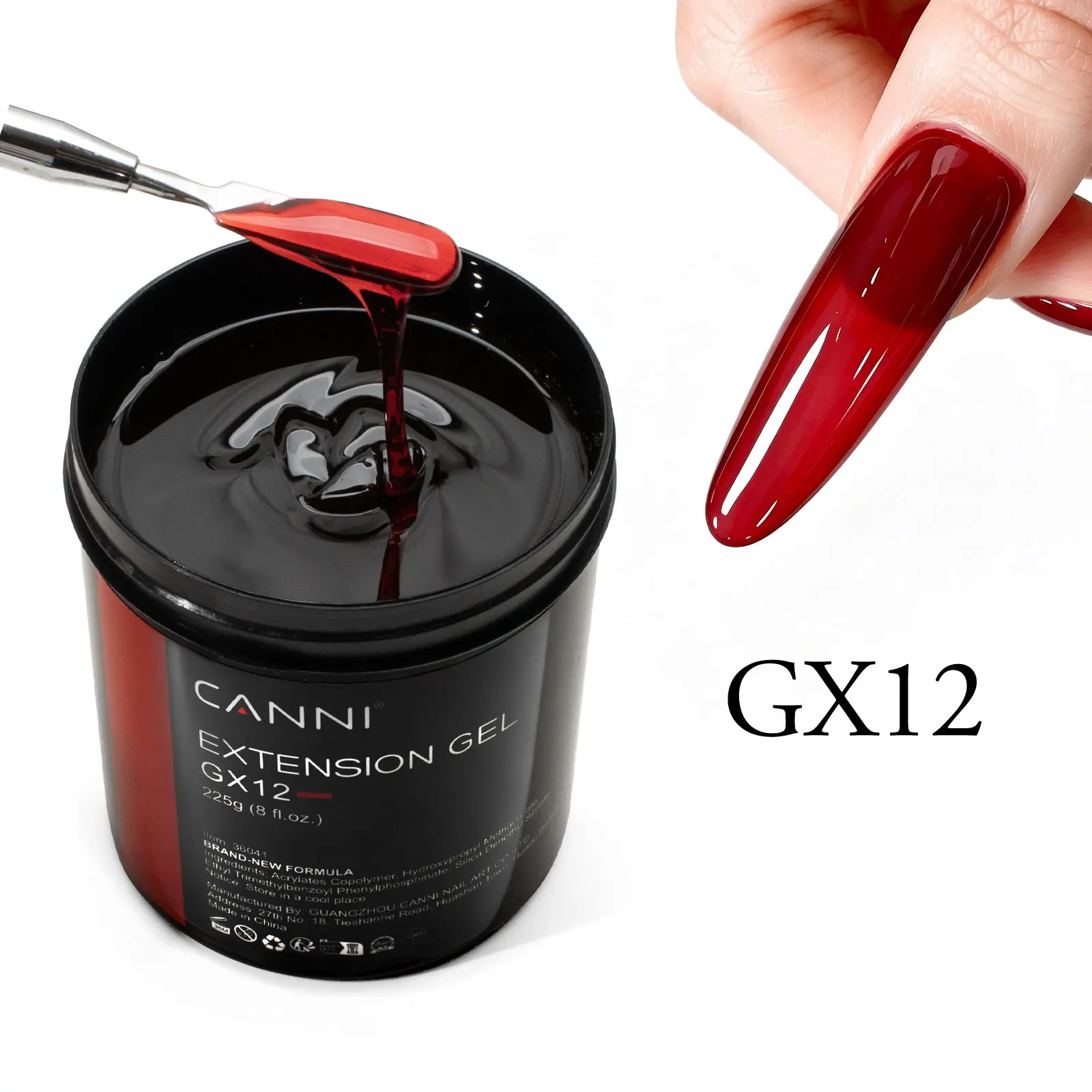 CANNI 15Colors 225g Builder Nail Gel Extension TPO/HEMA FREE Milky White Clear Nude Soak Off UV LED Poly Nail Gel Art Salon DIY image 3