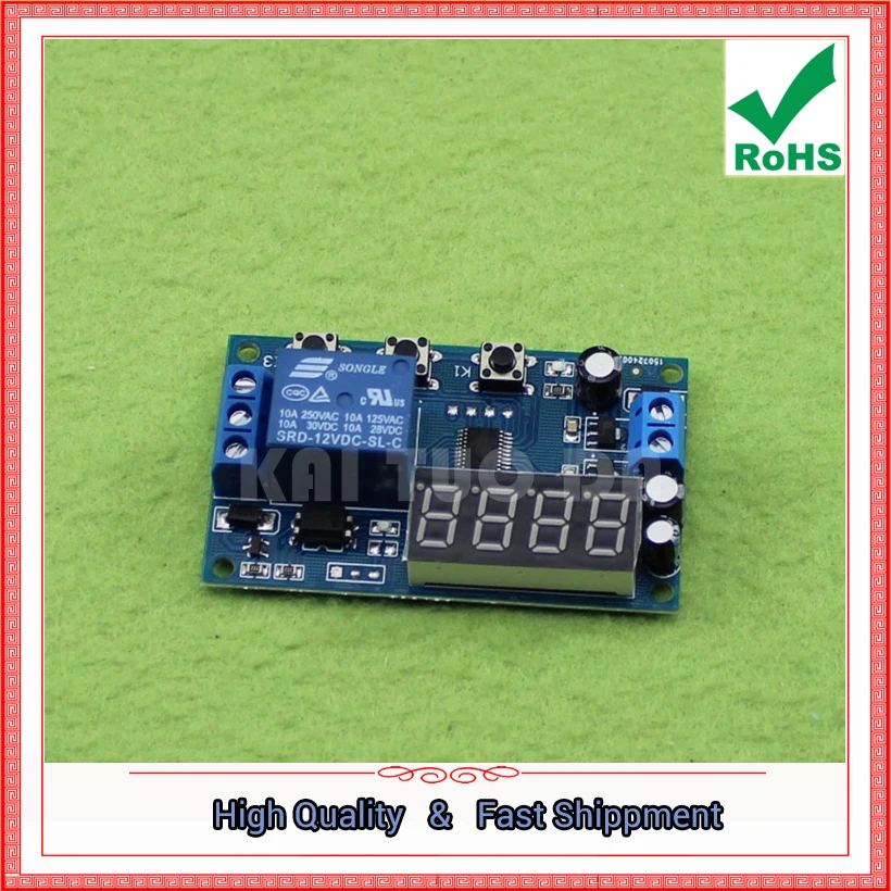 12V Relay Module Delay on-off on-off Time Adjustable power-on Delay (C2A6)