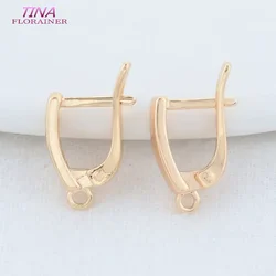 10*19MM 14K Gold Color Brass Round Earrings Hoops High Quality Jewelry Making Supplies Diy Findings Accessories
