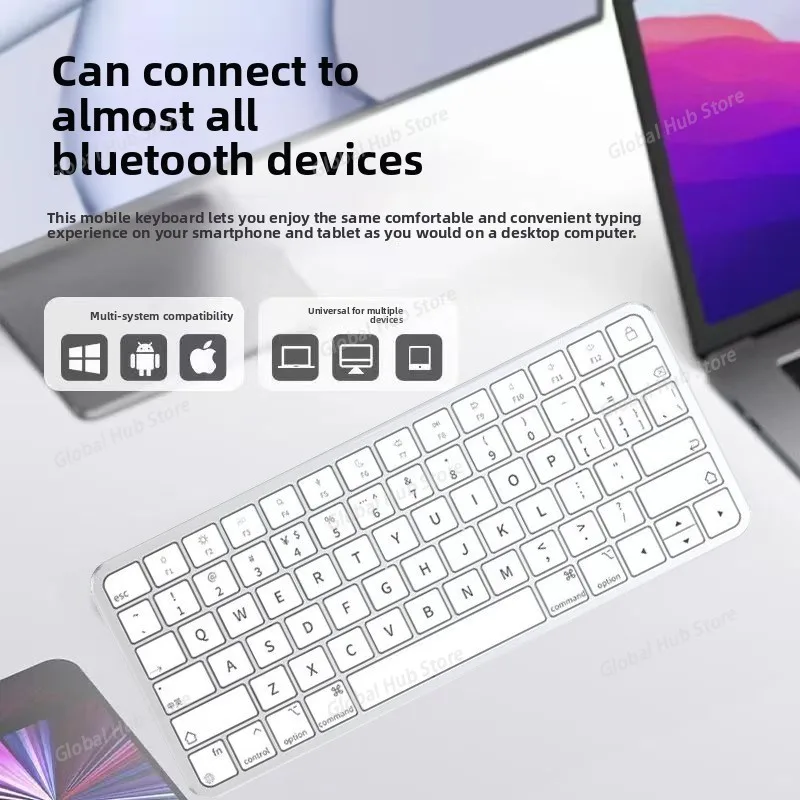 Suitable for IPad, Bluetooth, Tablet Keyboard, Wireless Computer, Silent, Portable, Thin and Light, Ingenious Control Keyboard
