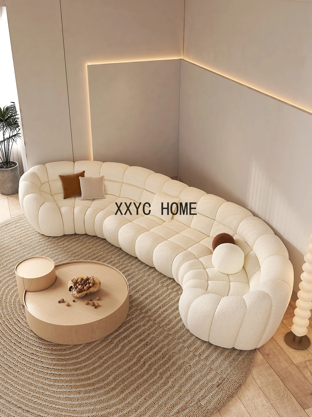 Gebogenes ecksofa italienisch minimalist isch