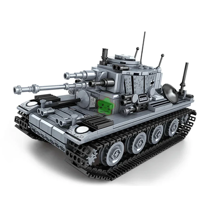 T38 WW2 Military Main Battle Tank WW2 Building Blocks Collection Model Iron Army DIY Assembled Toys