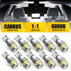 AUXITO 10x W5W T10 LED Bulbs Car Parking Position Lights Canbus Interior Light 6500K 168 194 For BMW VW Mercedes Audi A3 A4 E60