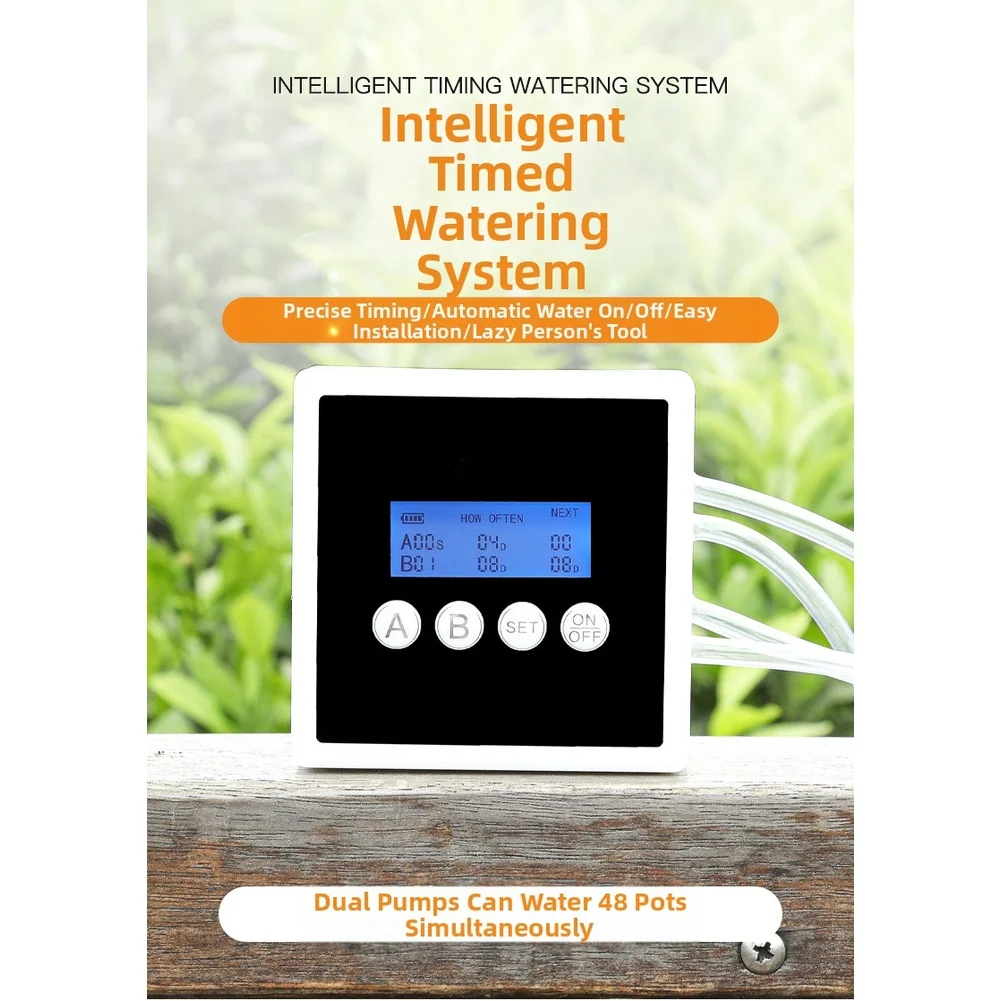 Balcony Planting Dual Pump System Indoor Irrigation Adjustable Flow Control Compact Design For Balcony Planters