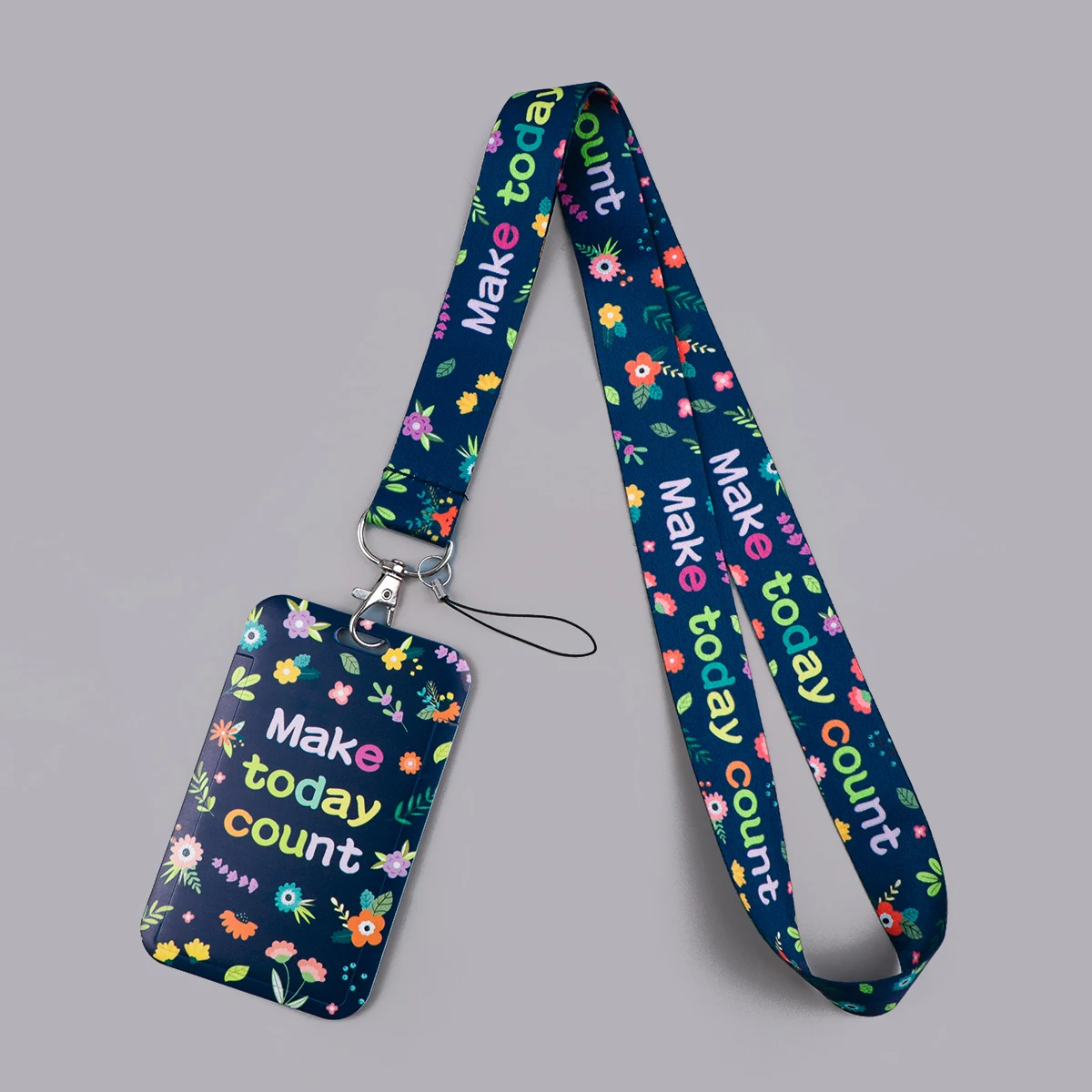 Kawaii Neon Lamp ID Badge Holder Inspirational Quote Lanyards Door Card Case Hanging Rope Neck Strap Keychain Business Card Gift