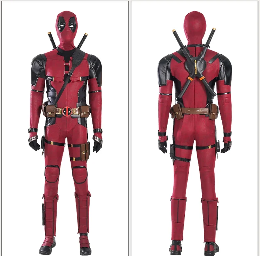 Movie style battle suit, weapon, back knife, complete set of Wade Wilson jumpsuit, customizable