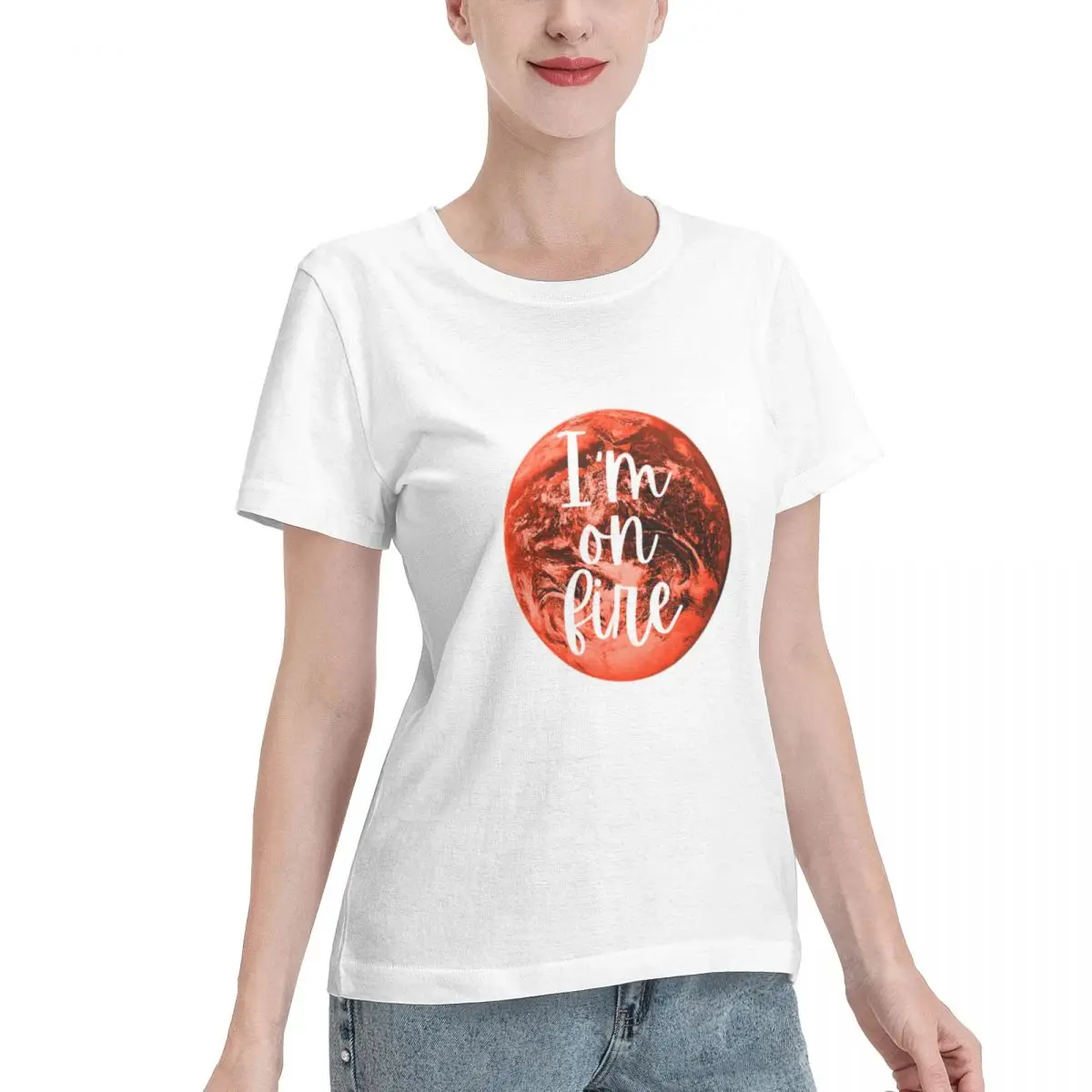 Quick Dispatch I AM ON FIRE 1 Women's T-shirt Party Women Daily Outfit Top