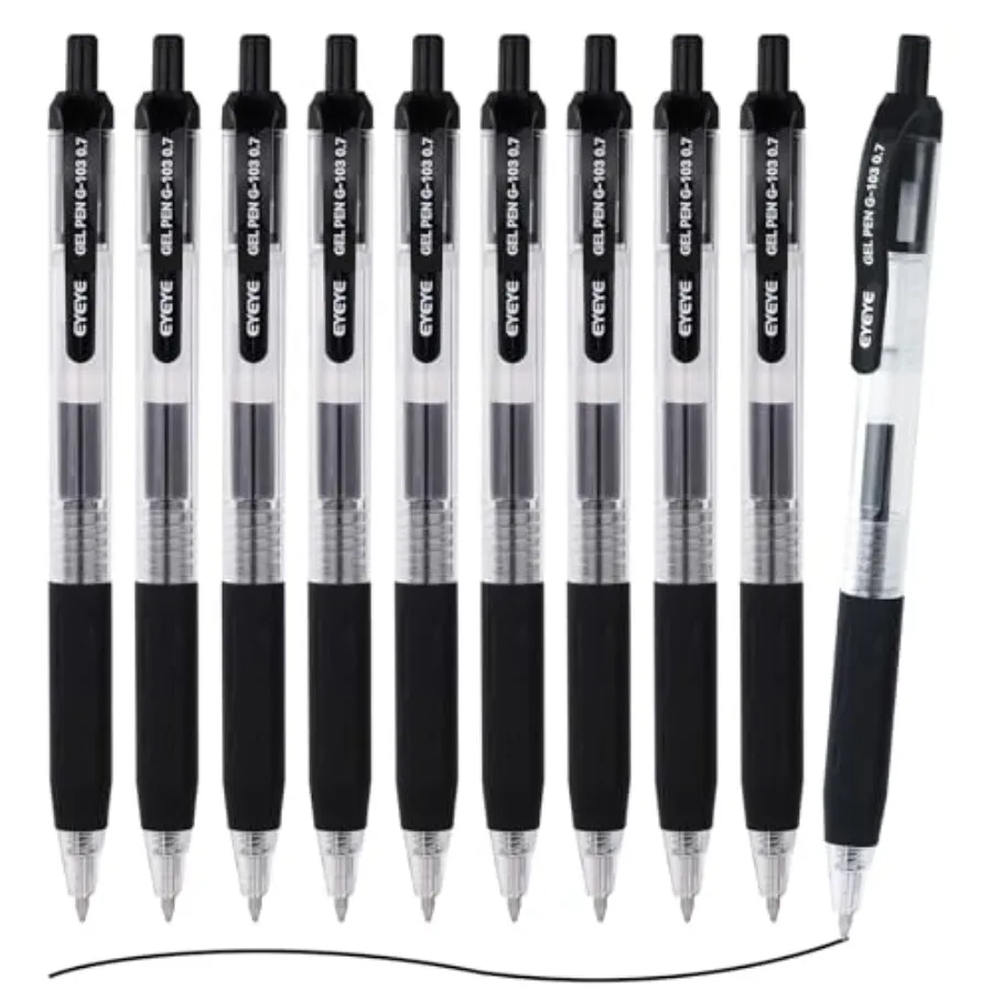 

G-103 Gel Pens, 10 Pack Retractable Medium Point Ballpoint Pen Quick Drying, Pen Fine Point Smooth Writing Pens for Office Scho