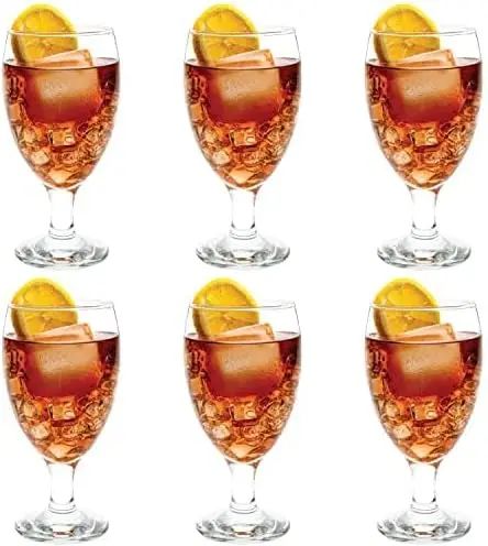 

Classic Goblet Party Glasses, 20 Ounce, Set of 6, Dishwasher Safe Durable Glassware