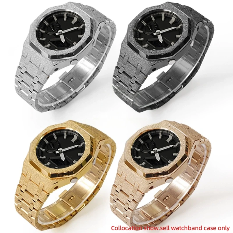 

Modification GA2100 Metal men DIY Mod Kit For Casio G-SHOCK GA-2100 GA-2110 Stainless Steel Watch Case Strap CasiOak Replacement