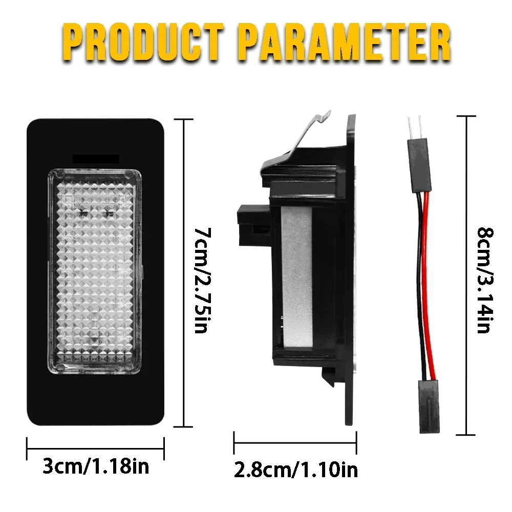 لأودي A1 A4 B8 A5 S5 A6 S6 A7 Q5 TT TTS 2D سيارة LED رقم الترخيص لوحة مصباح استبدال المباشر الخلفية ترخيص مصباح الملحقات
