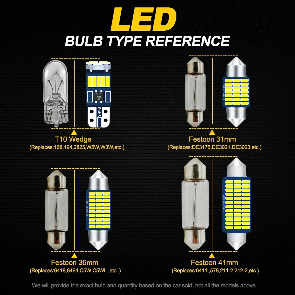 12 قطعة Canbus لاند روفر فريلاندر 1 L314 1997- 2004 2005 2006 سيارة LED الداخلية القراءة خريطة قبة إضاءة صندوق السيارة اكسسوارات