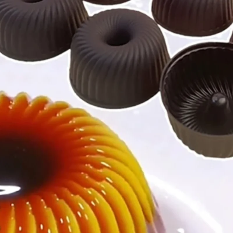 Silicone Caramel Pudding Cupcake Muffin Donut Mold For Caramel Pudding Jelly Pastry Cake Decoration Tool Kitchen Baking Tray