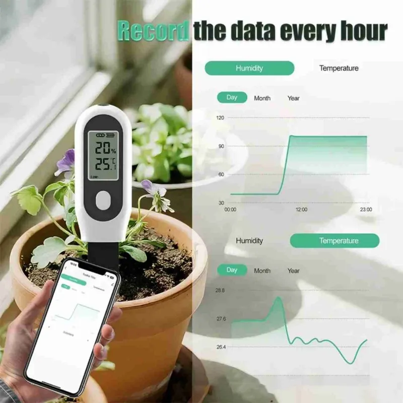 

Датчик влажности почвы ABBP-Smart For Tuya Garden 3 в 1, мониторинг температуры и освещения, работает с приложением Home Assistant