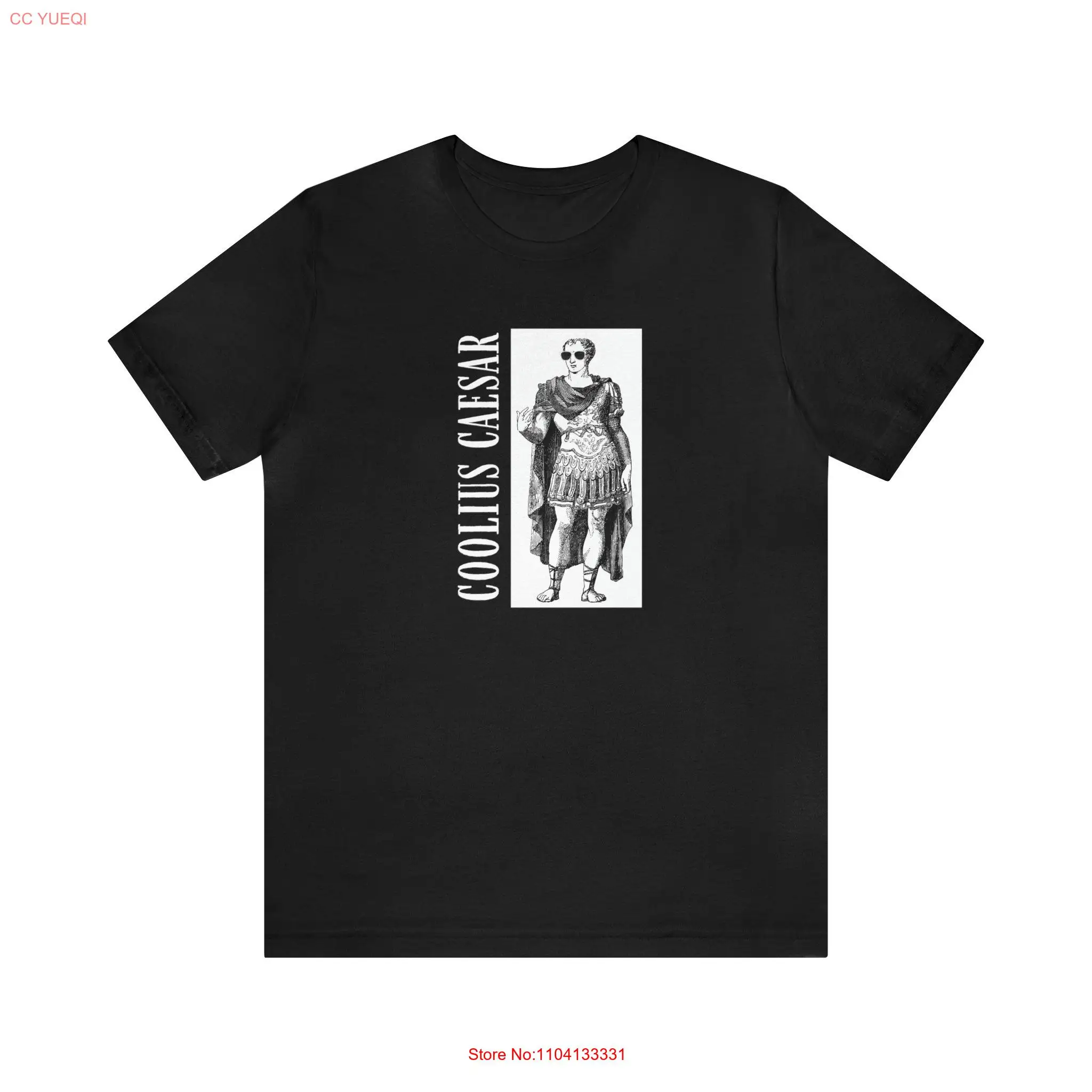 Coolius Caesar Funny Ancient History Julius T Shirt Black Roman long or short sleeves