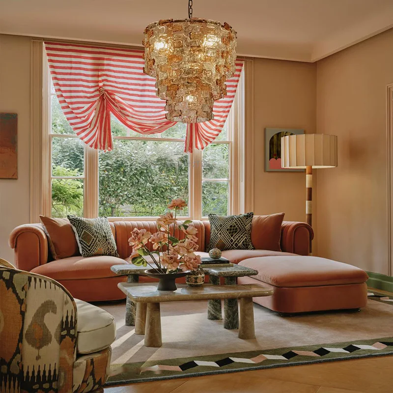 

2025 New Multi Tier Chandelier Metal Glass Brass Silvery Round Dimmable Ceilings Lustre for Hotel Villa Staircase