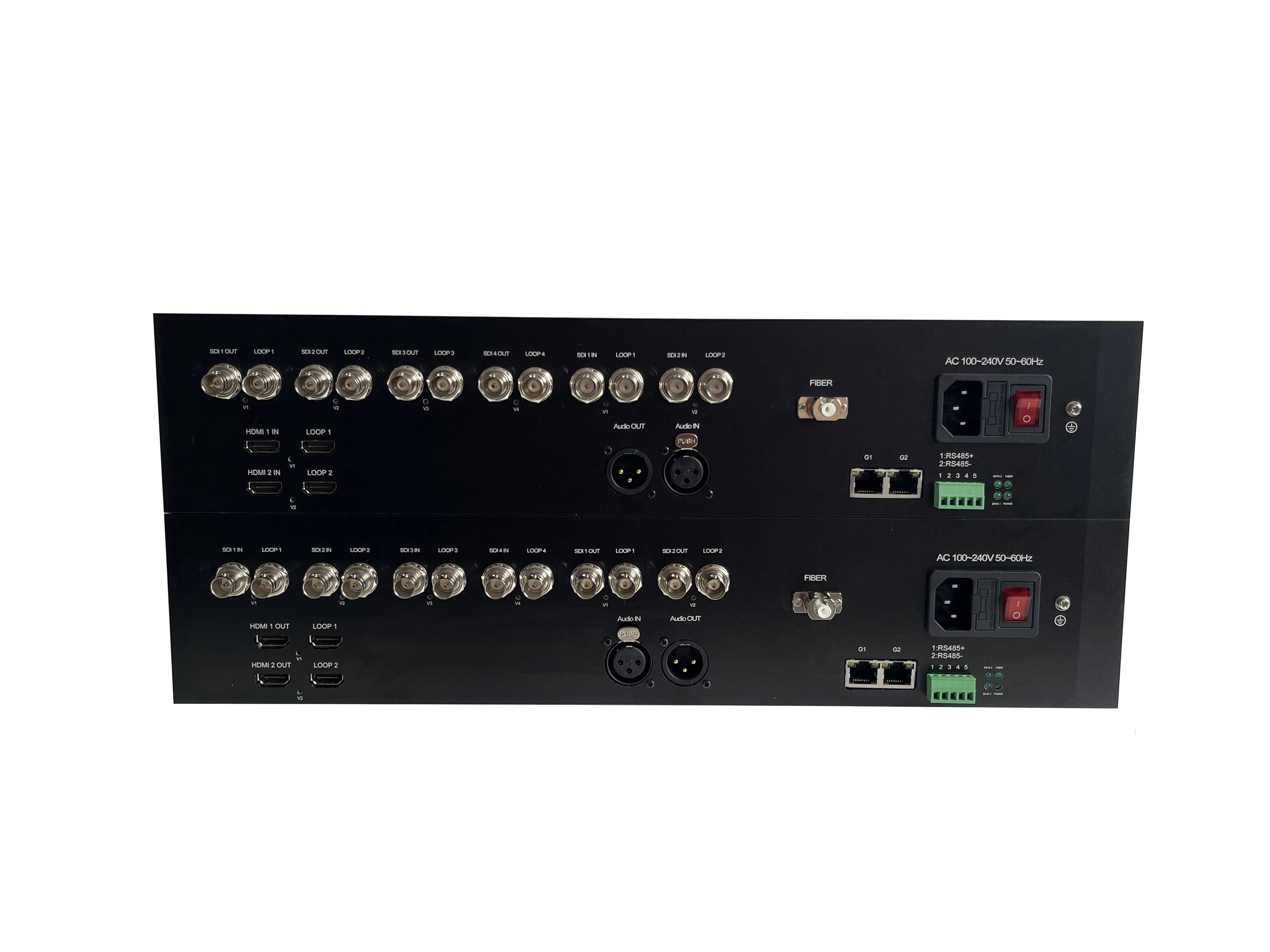 3G HD SDI to Fiber Optic Converter Multi-Channel SDI Over Fiber Extender Transmitter Receiver up to 20KM