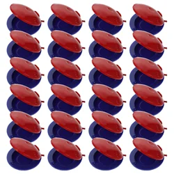 24pcs Finger Castanets Musical Castanets Instrument Musical Instrument Toys for Kids Blue Red