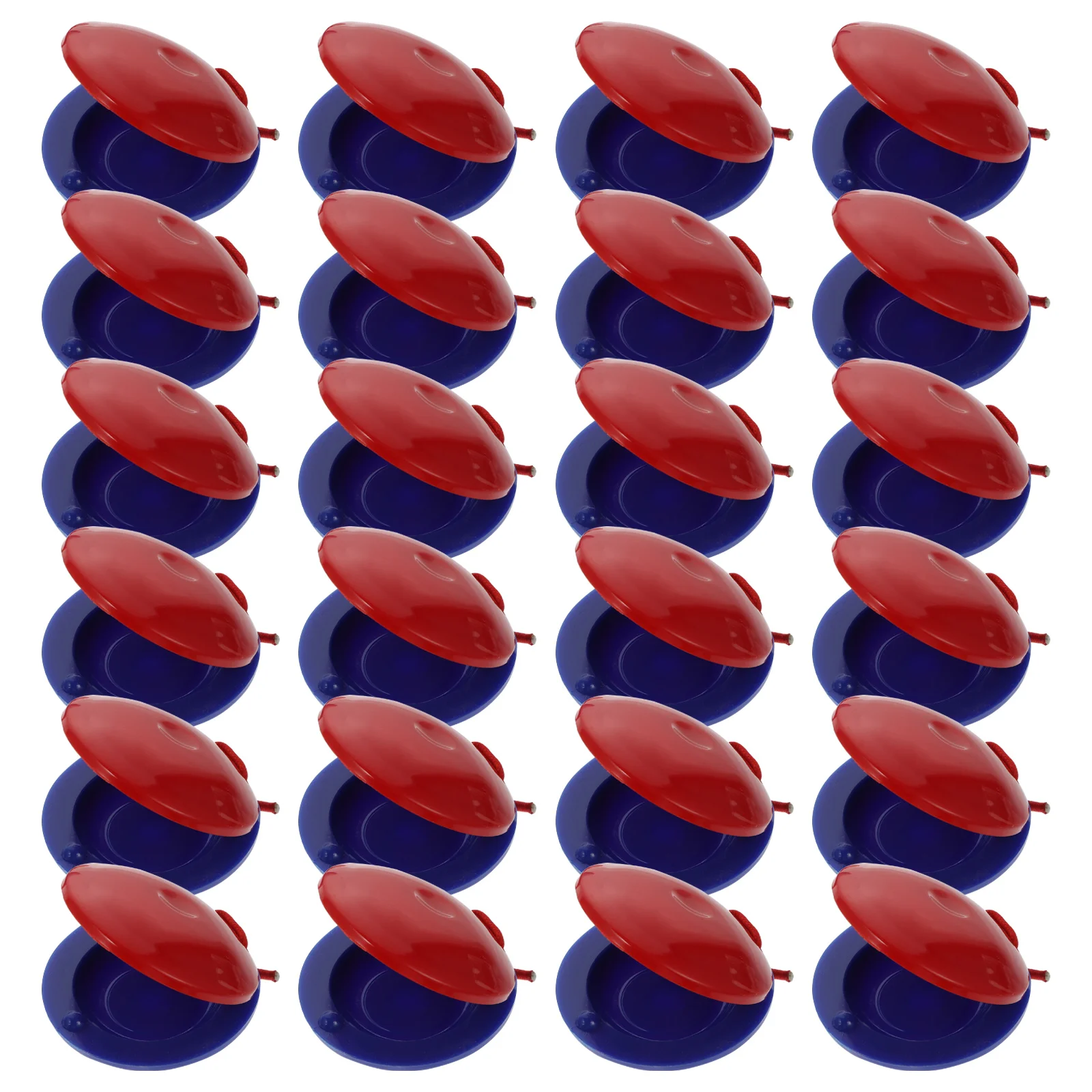 24pcs Finger Castanets Musical Castanets Instrument Musical Instrument Toys for Kids Blue Red