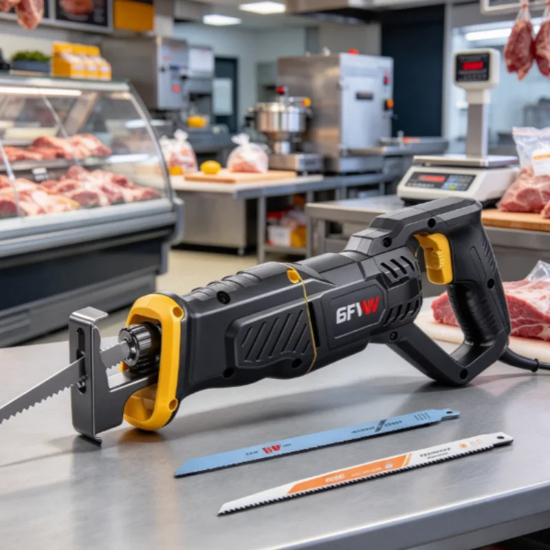 KOTUMY 220V Electric Bone Saw Household Kitchen Meat Bone Cutting Machine, 2500W/4000W/6000W Frozen Beef Rib Cutter