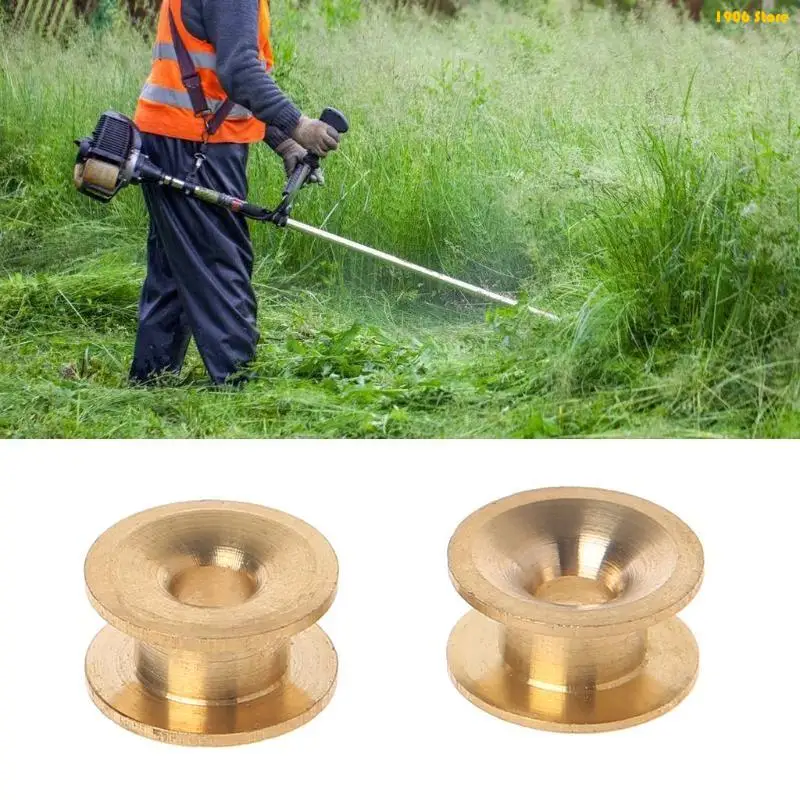 U1JB 2pcs Trimmer latón para herramienta jardín ojales en cabeza Parte del retenedor línea strimmer