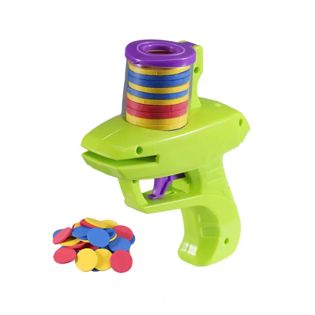 Eva Flying Disc Toy Disc Launcher Game Outdoor Disc Launcher Toy with Trigger for Kids 15 Eva Discs Flying for Backyard for Boys