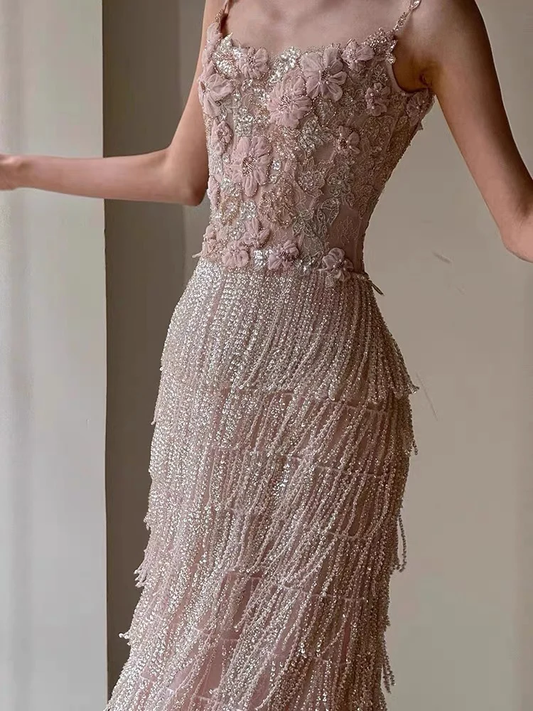 Robe de Manhã Pesadamente Decorada, Vestido de Casamento, Vestido de Noite para Mulheres, Personalizável e Faionável para C...