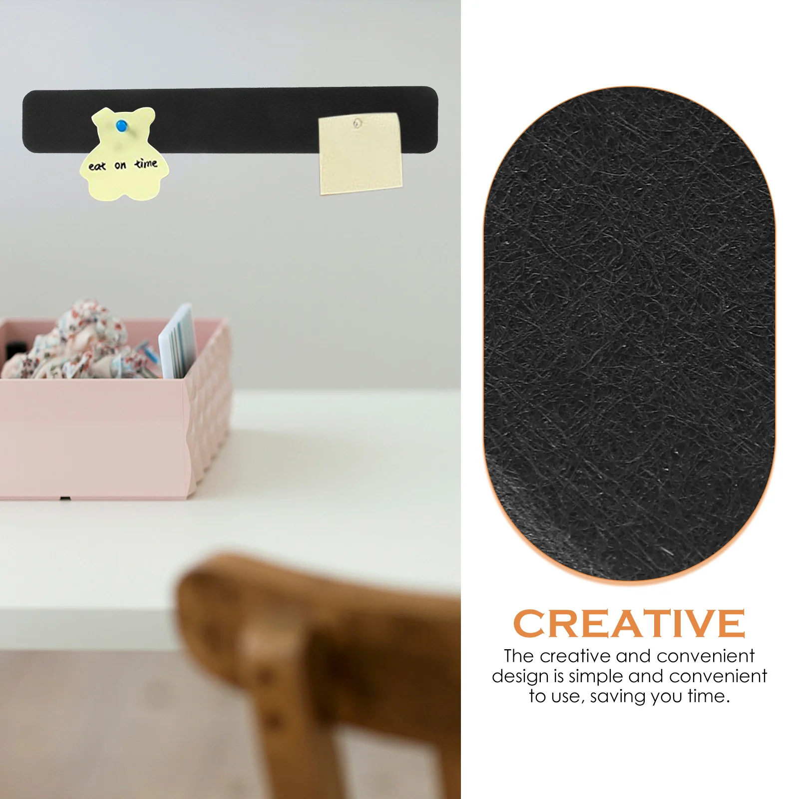 

8Pcs Bulletin Board Strips Practical Felt Board Strips Wall Memo Pin Boards for Home Office Notepaper Pin Boards