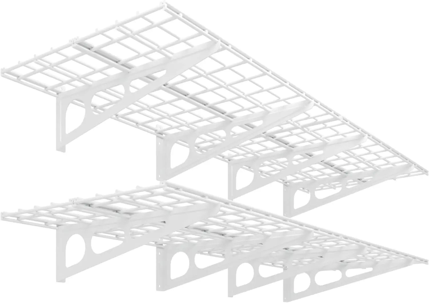 

Комплект из 2-х усиленных настенных полок для гаража 2x6 футов (61x183 см), 24x72 дюйма, для хранения, 14 шт.