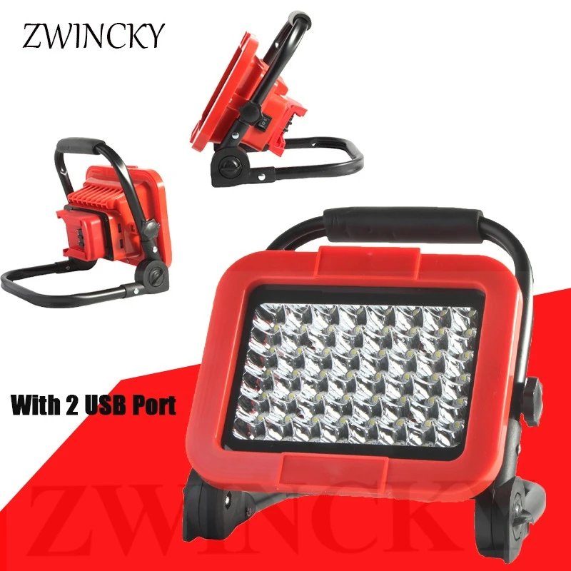 For Milwaukee LED Work Lamp 18V Li-ion Battery Accessory Tool Light Torch Flashlight Lantern Camping Portable Emergency Lighting