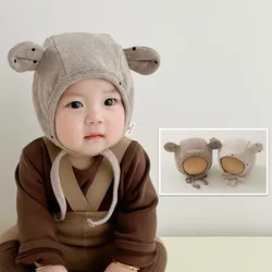 1 Pc Korean Newborn Cute Beanie for Boy Girl Sweet Cartoon Dot Style Bear Rabbit Ear Toddler Hat  Infant Baby Photography Props