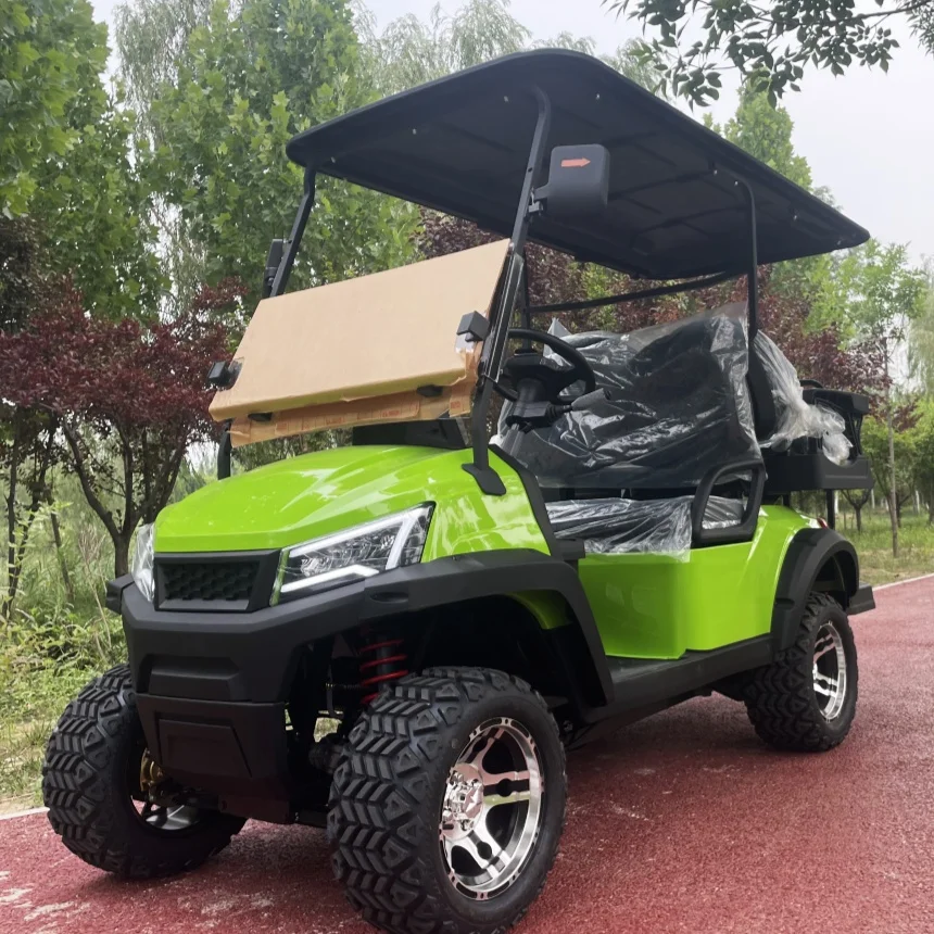 Performance Custom Luxury Electric Golf Cart Multi-Color Light Flashing 2+2 Seater Wholesale And Retail Golf Cart For Adults