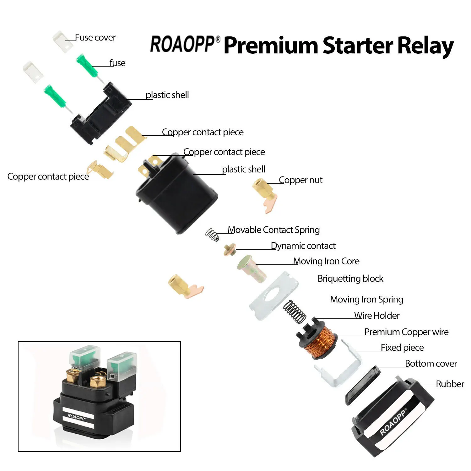 Motorcycle Starter Solenoid Relay For Yamaha XV 1700 XVS 650 XVZ 1300 YZF 1000 YXR 450 YZF R1