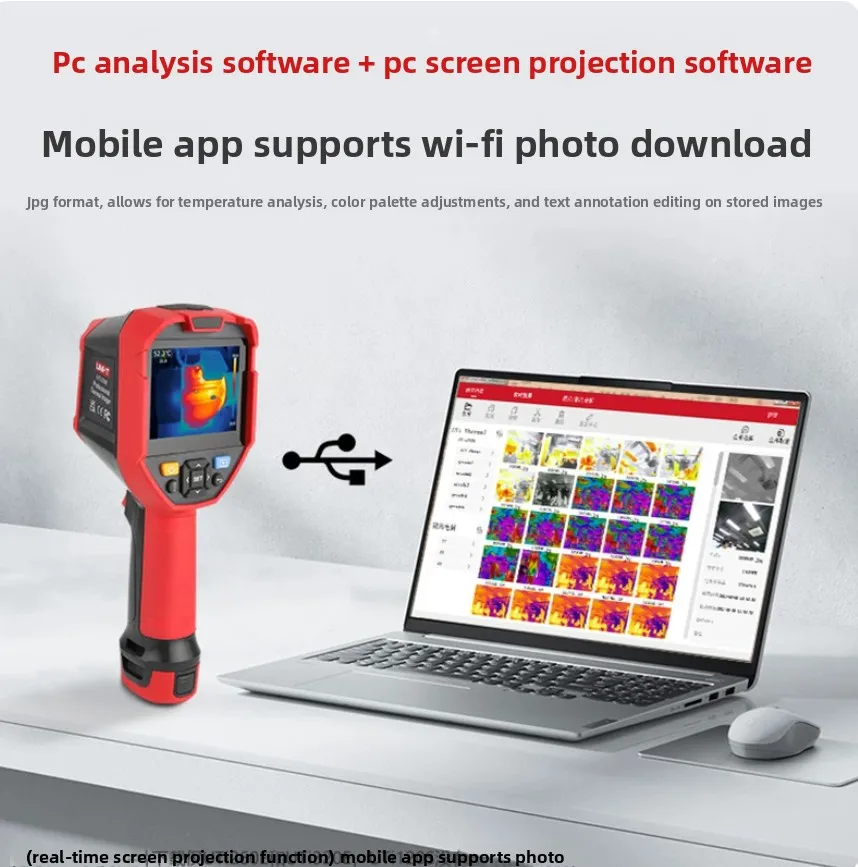 UTi260A Infrared Thermal Imager High Precision Industrial Thermal Imaging Thermometer Power Maintenance Inspection