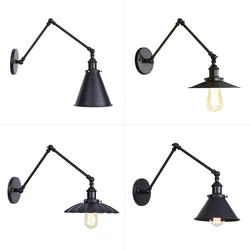 Nordic Minimalist Restaurant Coffee Shop Stairs Balcony Aisle Iron Light Fixture American Retro Industrial Decorative Wall Lamp