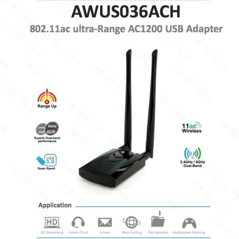 For vALFA AWUS036ACH RTL8812AU network interface card BT5 Kali Linux MAC