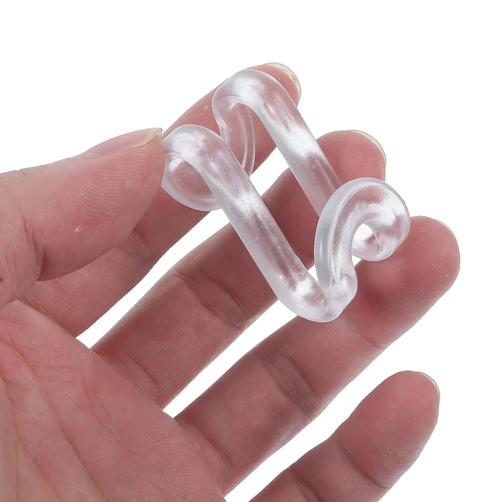 

60Pcs Clothes Hanger Connector Hooks Transparent Space Saving Closet Organizer Hooks for Clothes Hanging