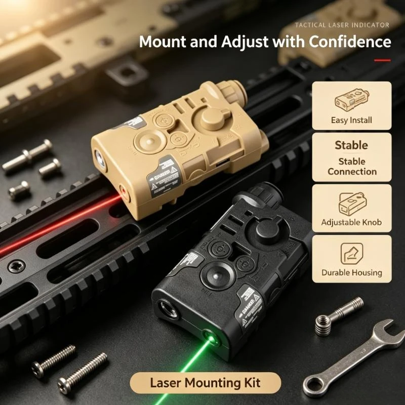 Ngal Style Battery Box Multi-Function Green Laser Strobe Light With Tail Switch For Hobby Model Matching Work