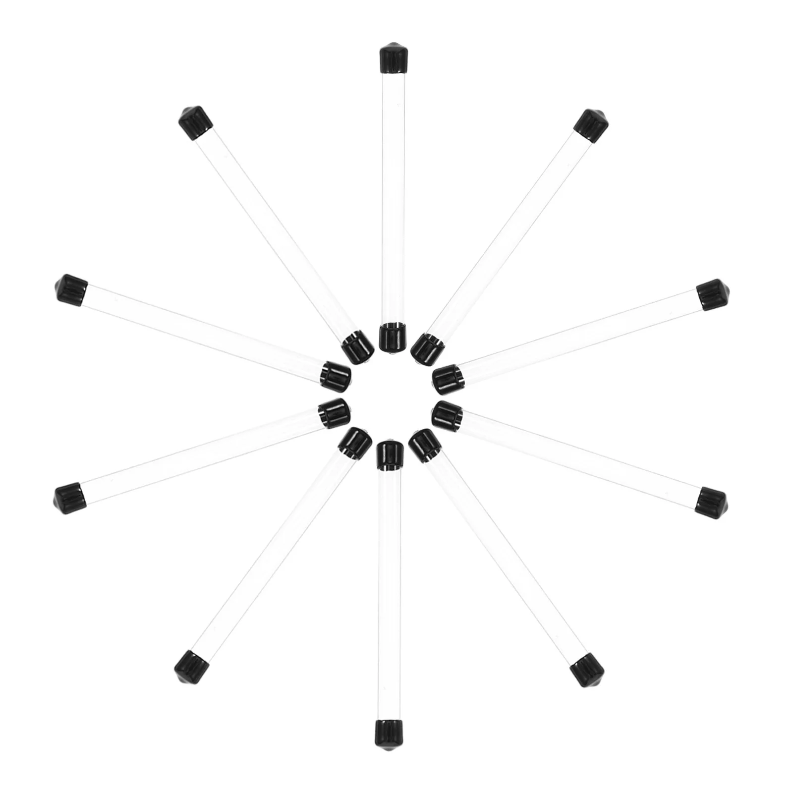 

10Pcs Transparent Hard Plastic Experiment Tubes Clear Storage Tubes with Caps for Lab Sample Storage Bead Container Stick Test