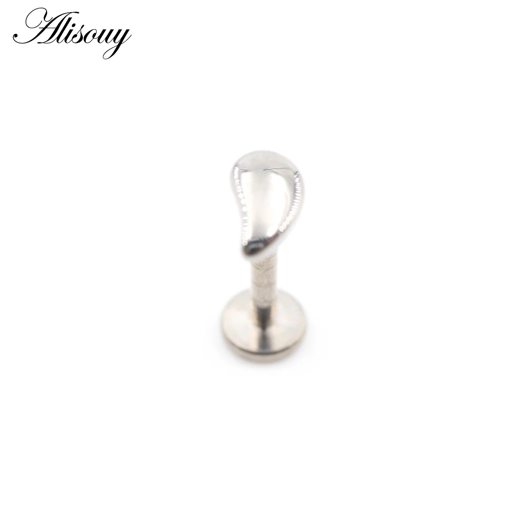 1PC Threadless Titanium Snake WaterDrop Sword Wheatear Labret Lip Stud Ring Ear Tragus Cartilage Earrings Body Piercing Jewelry