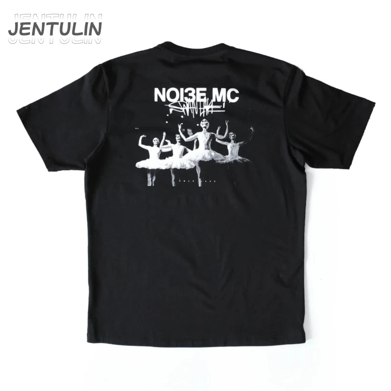 Harajuku الشارع الشهير الرجال التي شيرت بحيرة البجع الجرافيك إلكتروني طباعة المتضخم الهيب هوب Y2k الكورية القوطي ملابس قصيرة الأكمام ريترو